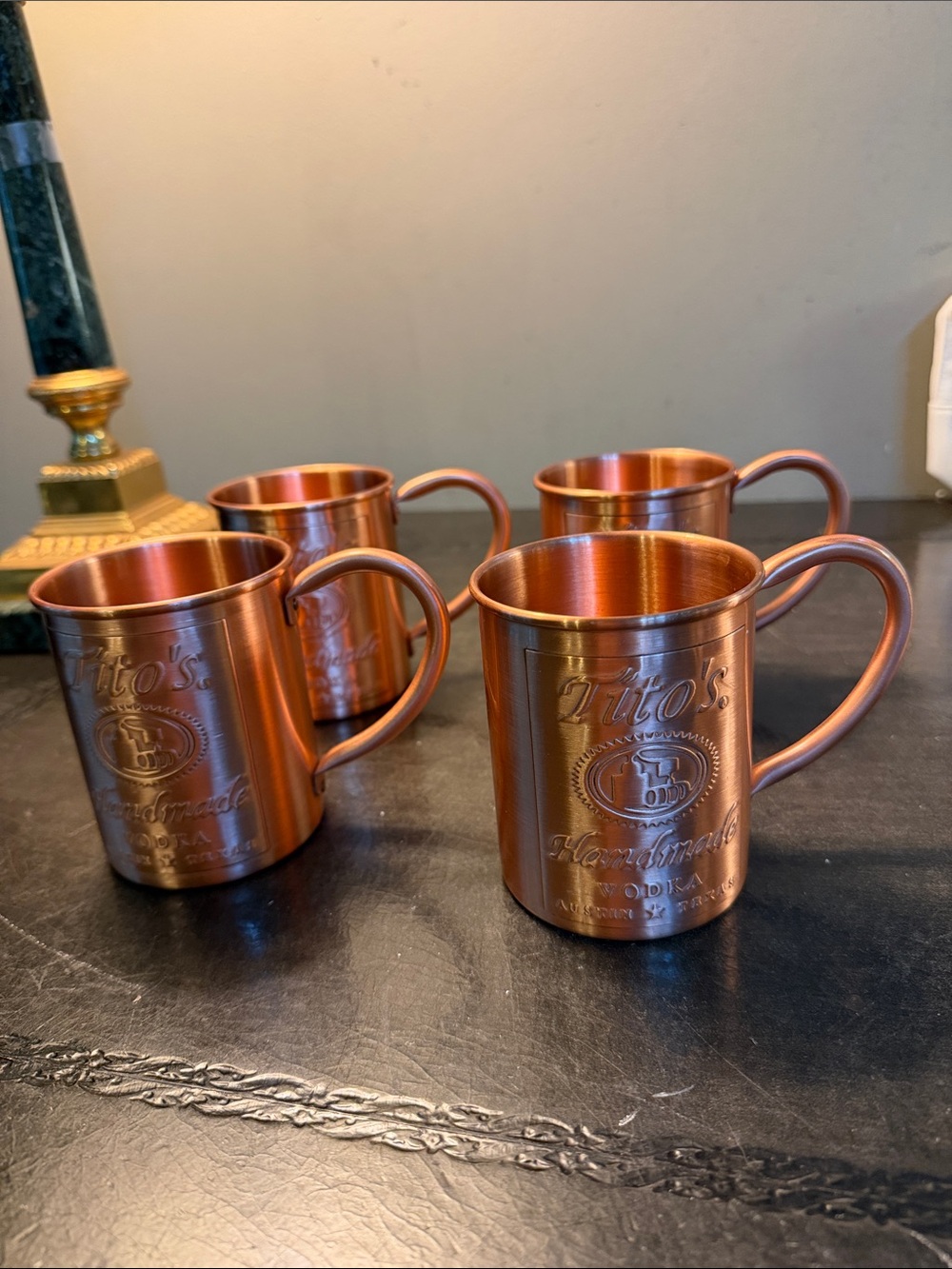 Copper Tito’s Mule Mug - Set of 4 handmade vodka Austin Texas